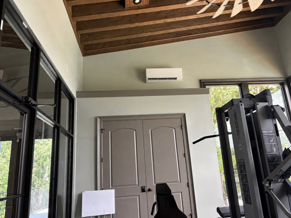 New ductless mini-split mounted inside a North Alabama home